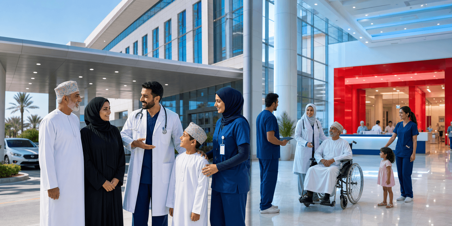 Modern hospital and patient care
