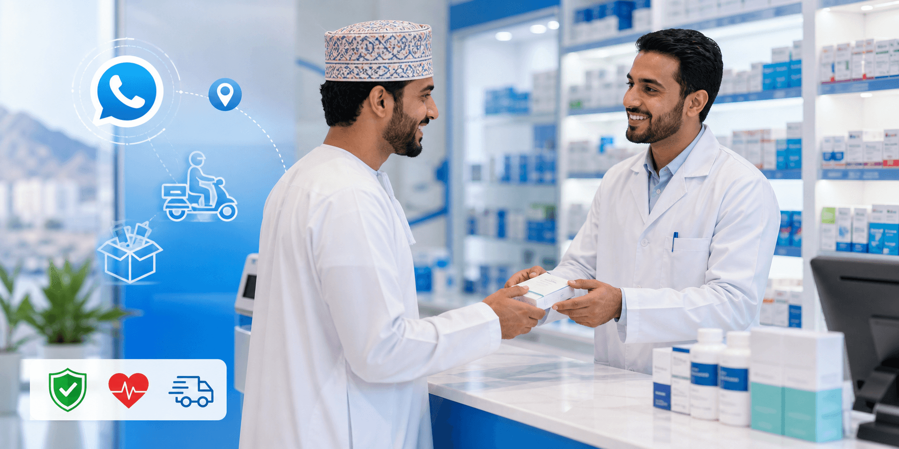 Pharmacist helping a patient